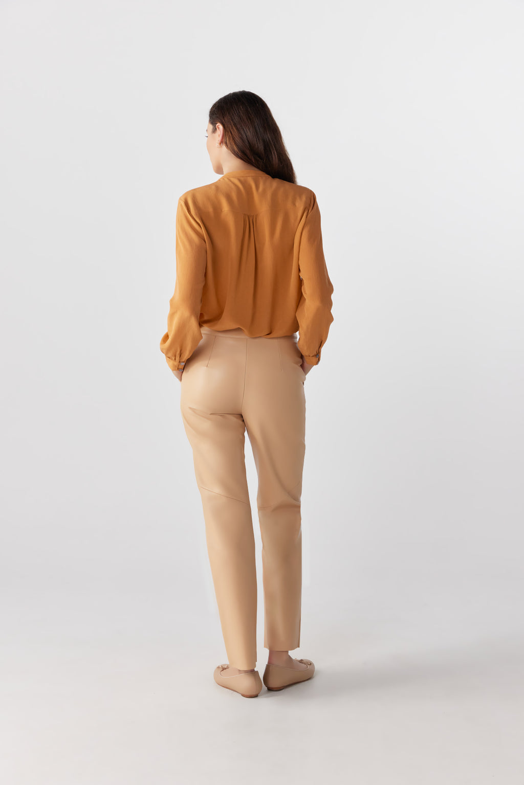 Coco Ribbon - LUXE ITALIAN LEATHER PANT IN BUTTERSCOTCH