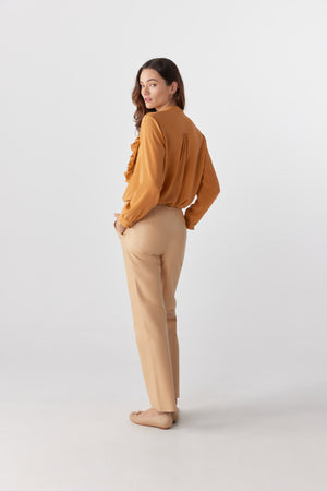 Coco Ribbon - LUXE ITALIAN LEATHER PANT IN BUTTERSCOTCH