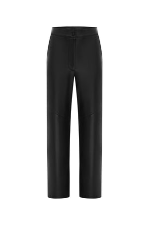 Coco Ribbon - LUXE ITALIAN LEATHER PANT IN BLACK