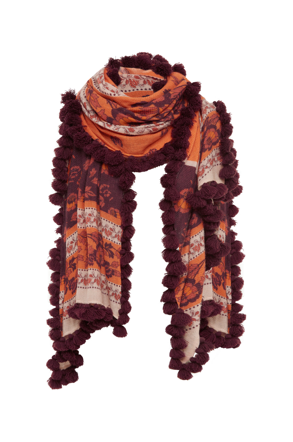 Coco Ribbon - CINNAMON SPLICE CASHMERE SCARF