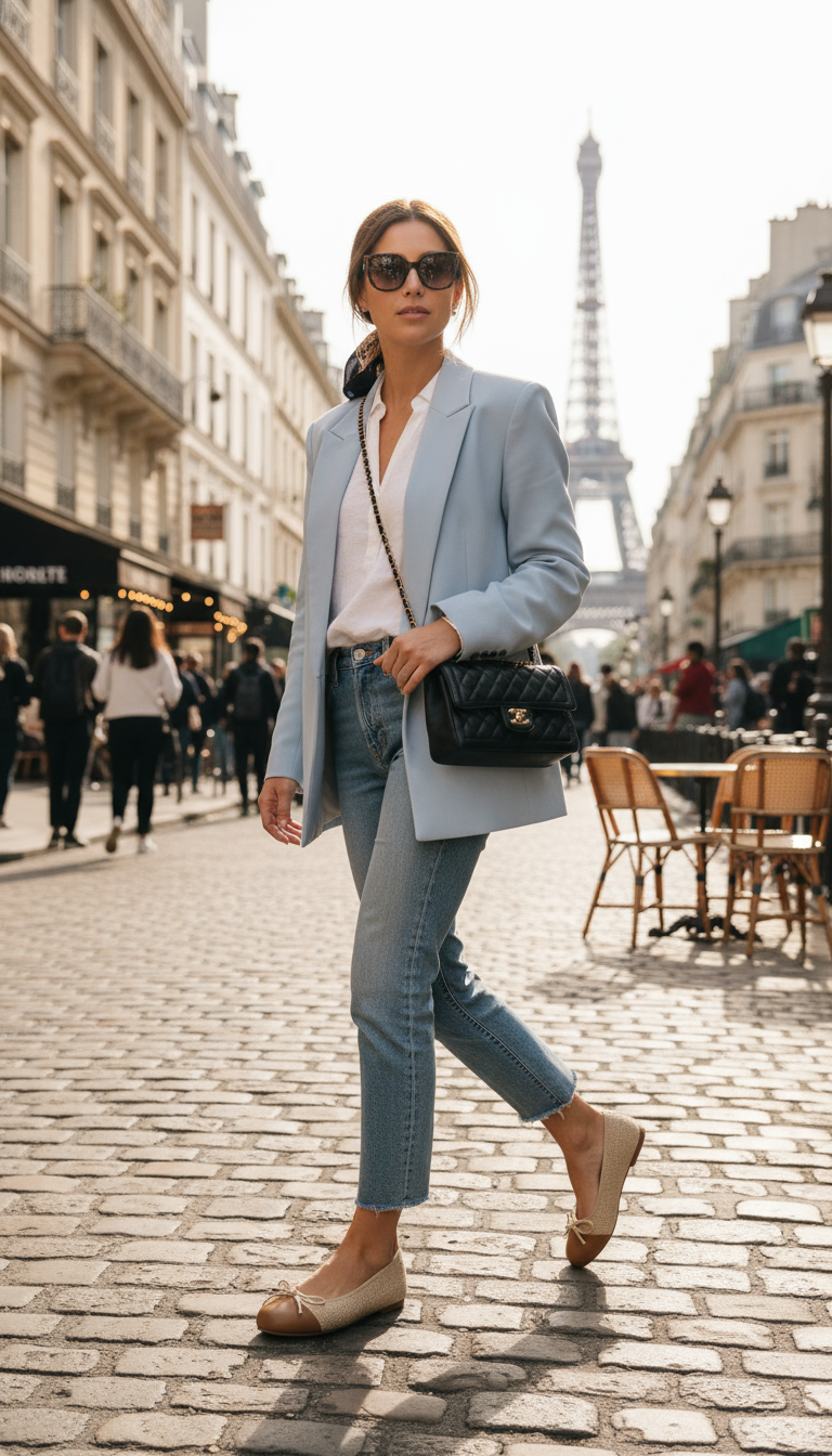 Tina Two Tone Natural woven with Tan leather ballet Flat