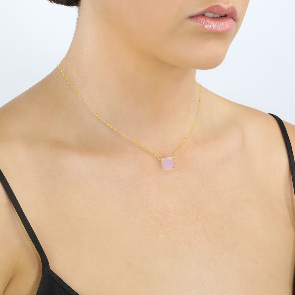 By Fairfax and Roberts Rose pink and yellow gold pendant