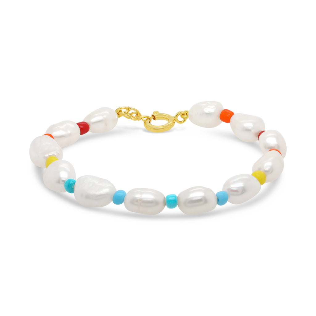 Fairfax and Roberts Real Freshwater Pearl & Bead 'Kandi Island' Bracelet