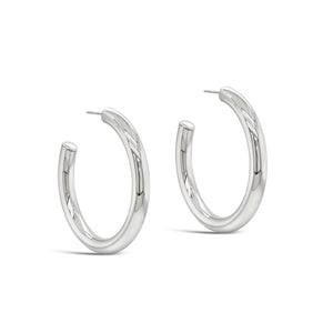 By Fairfax and Roberts Silver hoop earrings