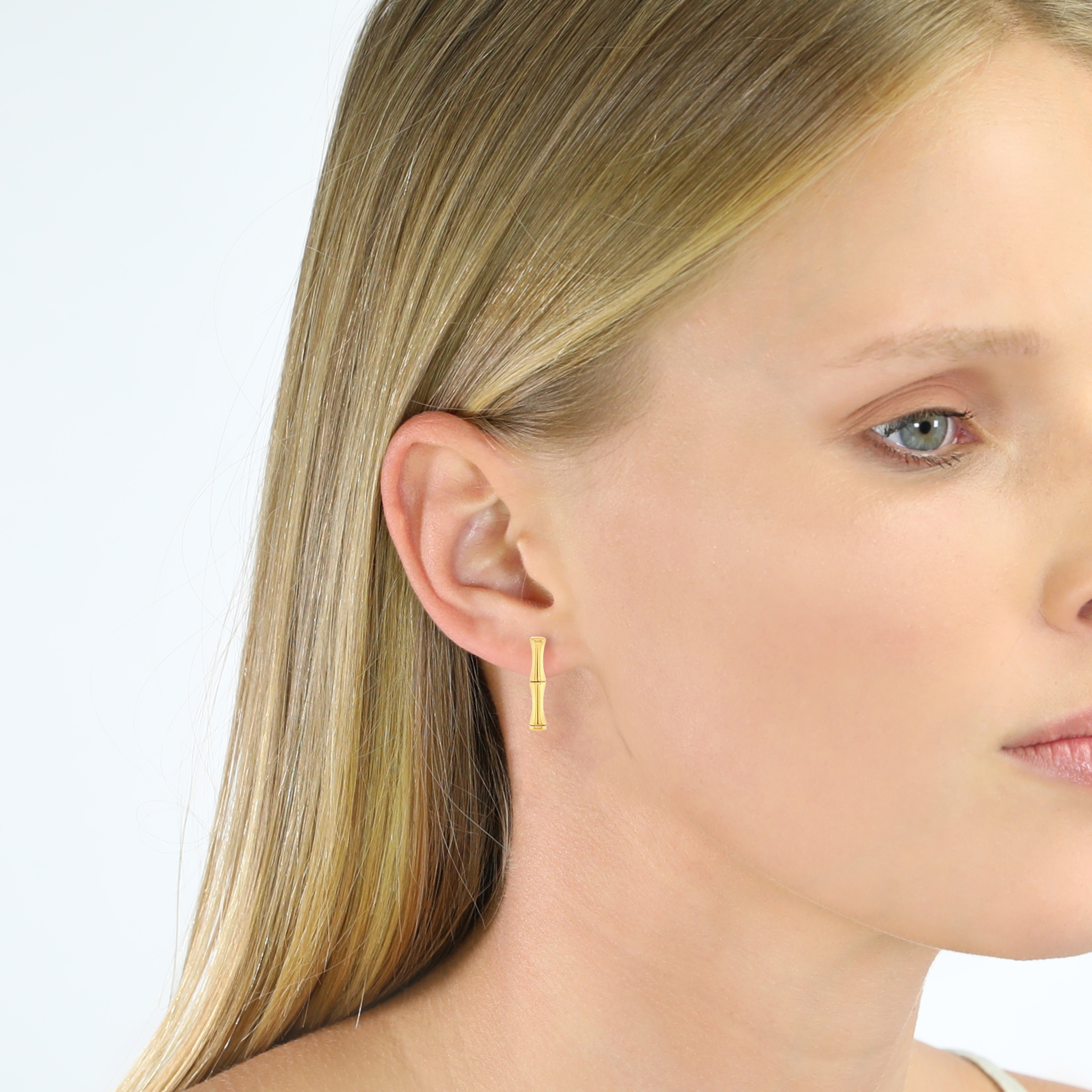 By Fairfax and Roberts Gold plated Bamboo Earrings