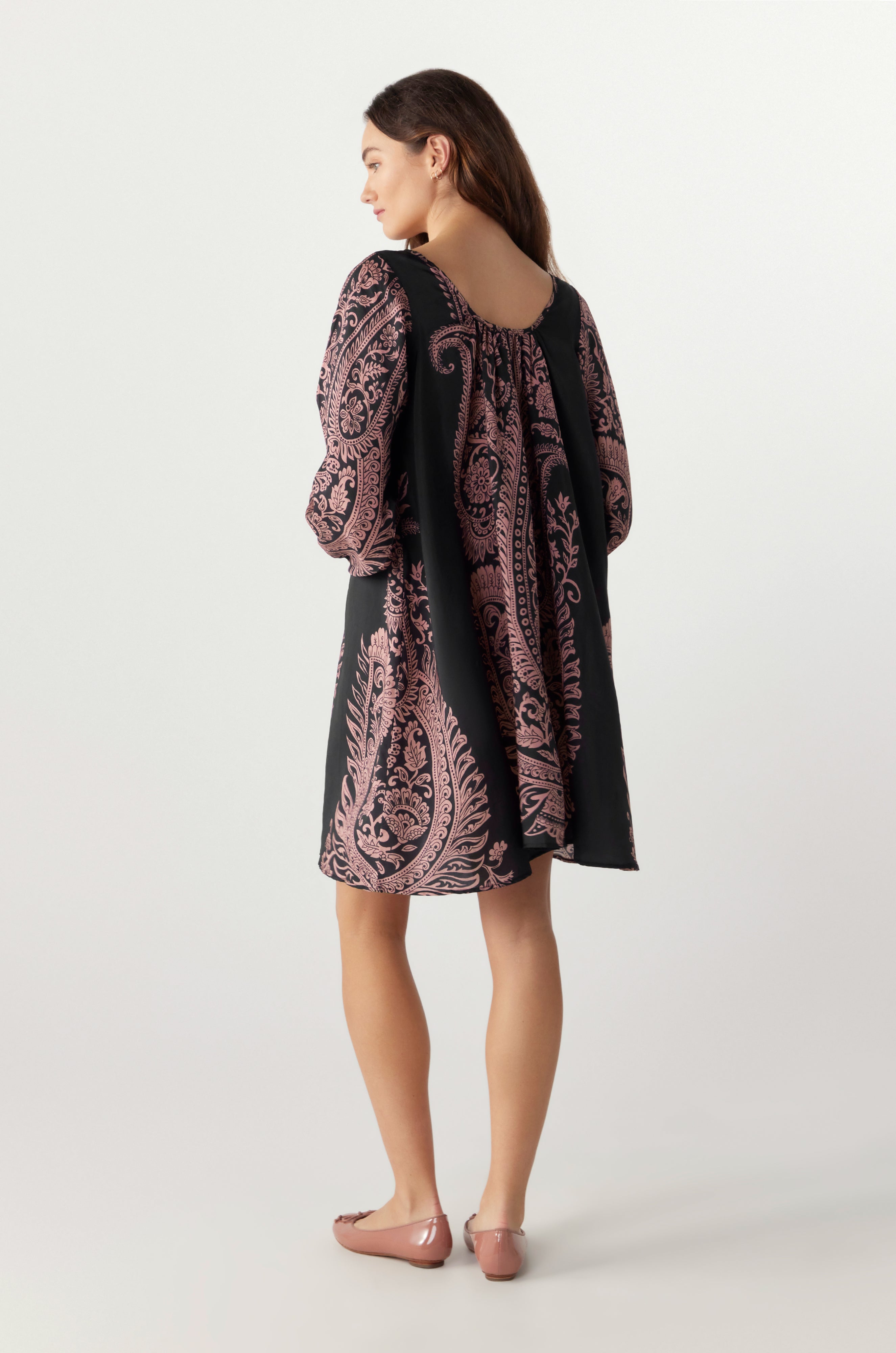 charcoal pink dress Pink Rose Charcoal Long Sleeve Dress Z Supply