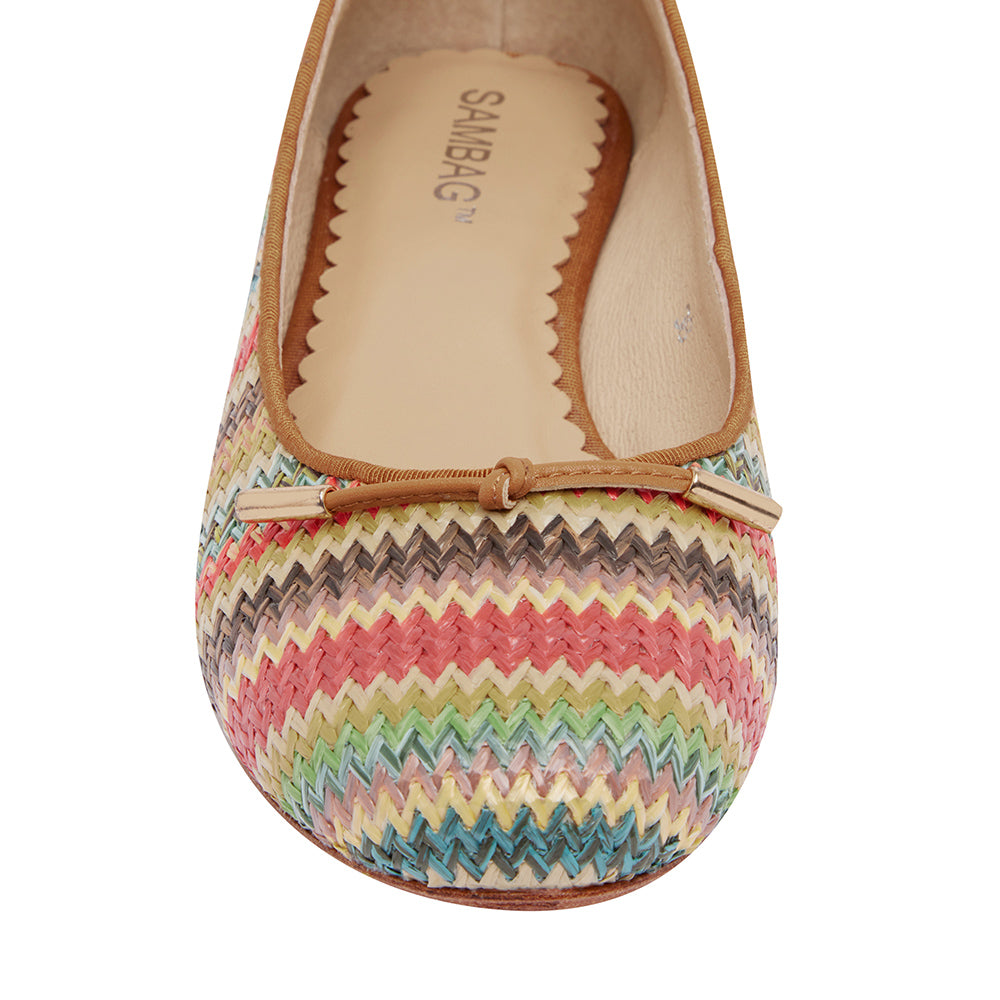 Grace Coloured Woven Ballet Flat