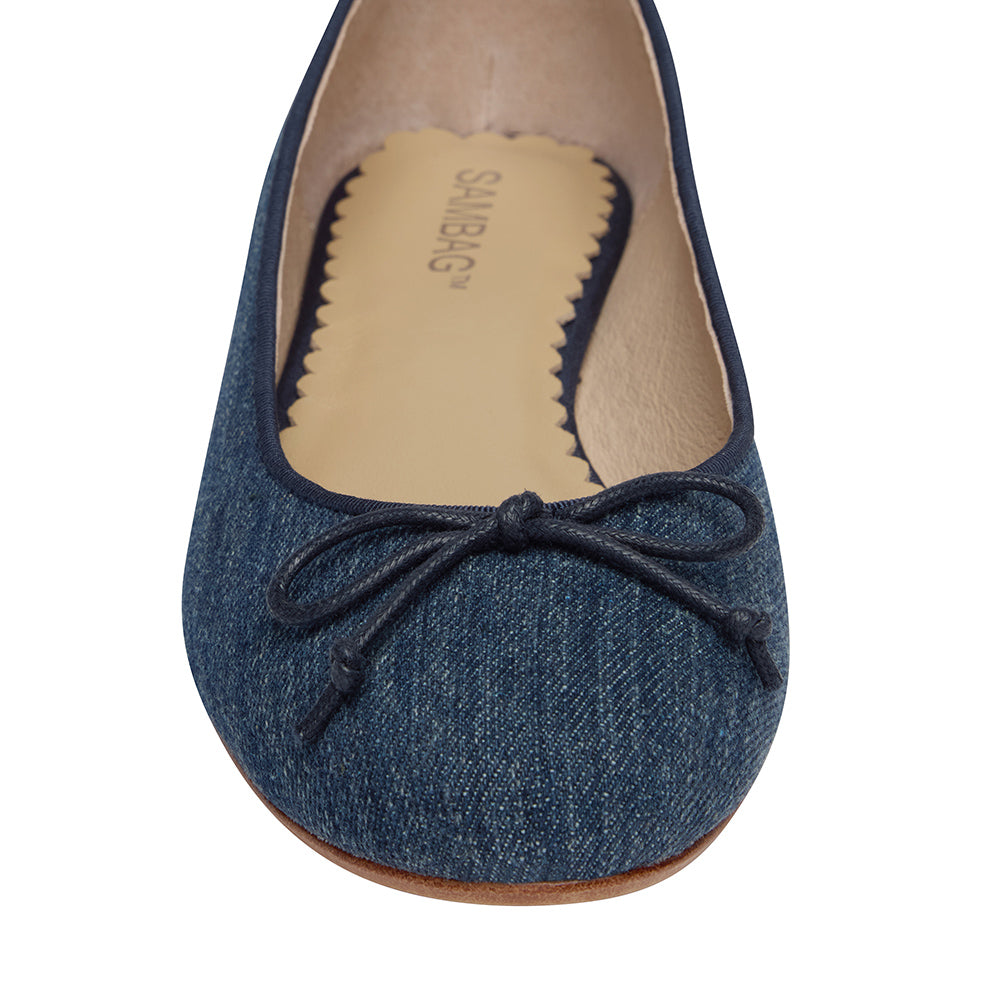 Tina Dark Denim Ballet Flat