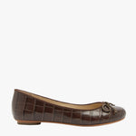 Tina Choc Croc Embossed Leather Ballet flat