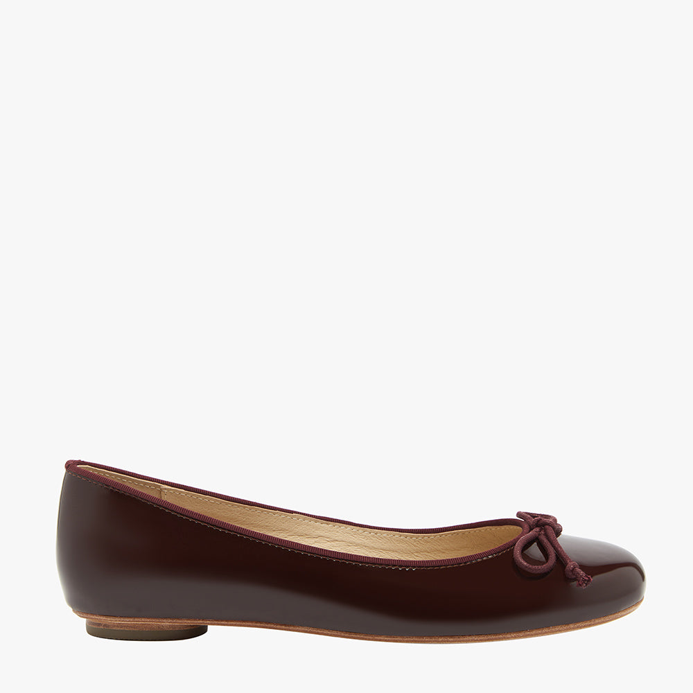 Tina Burgundy Patent leather Ballet Flat