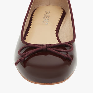 Tina Burgundy Patent leather Ballet Flat