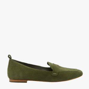 Alessandra Moss green Suede Loafer