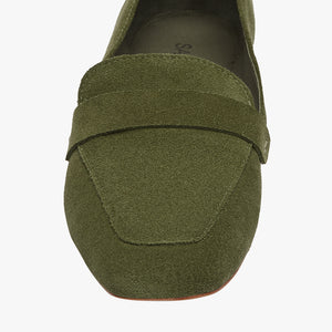 Alessandra Moss green Suede Loafer