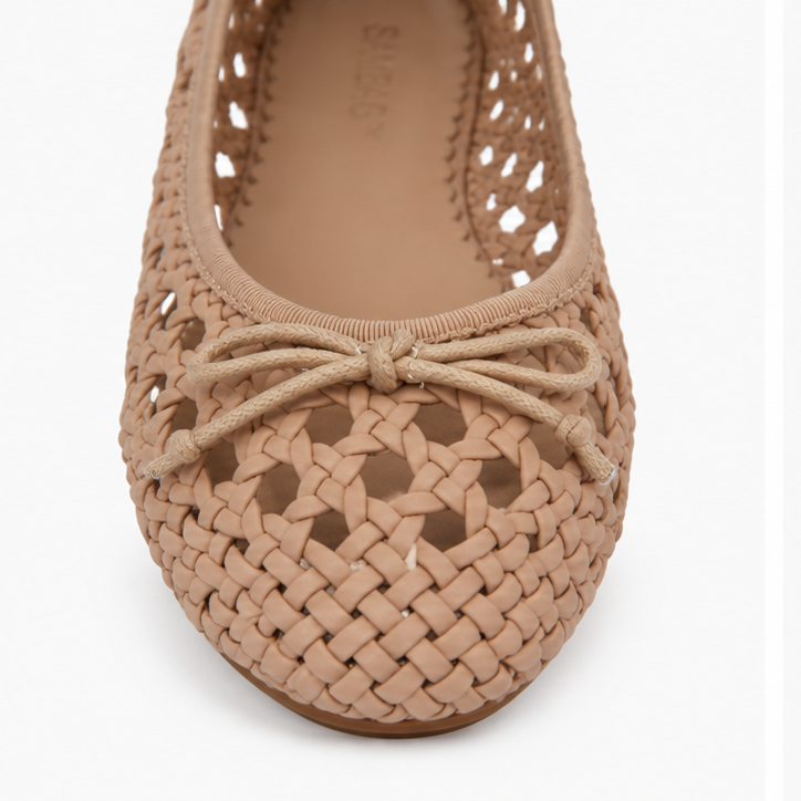 Natalie Blush Woven Ballet flat