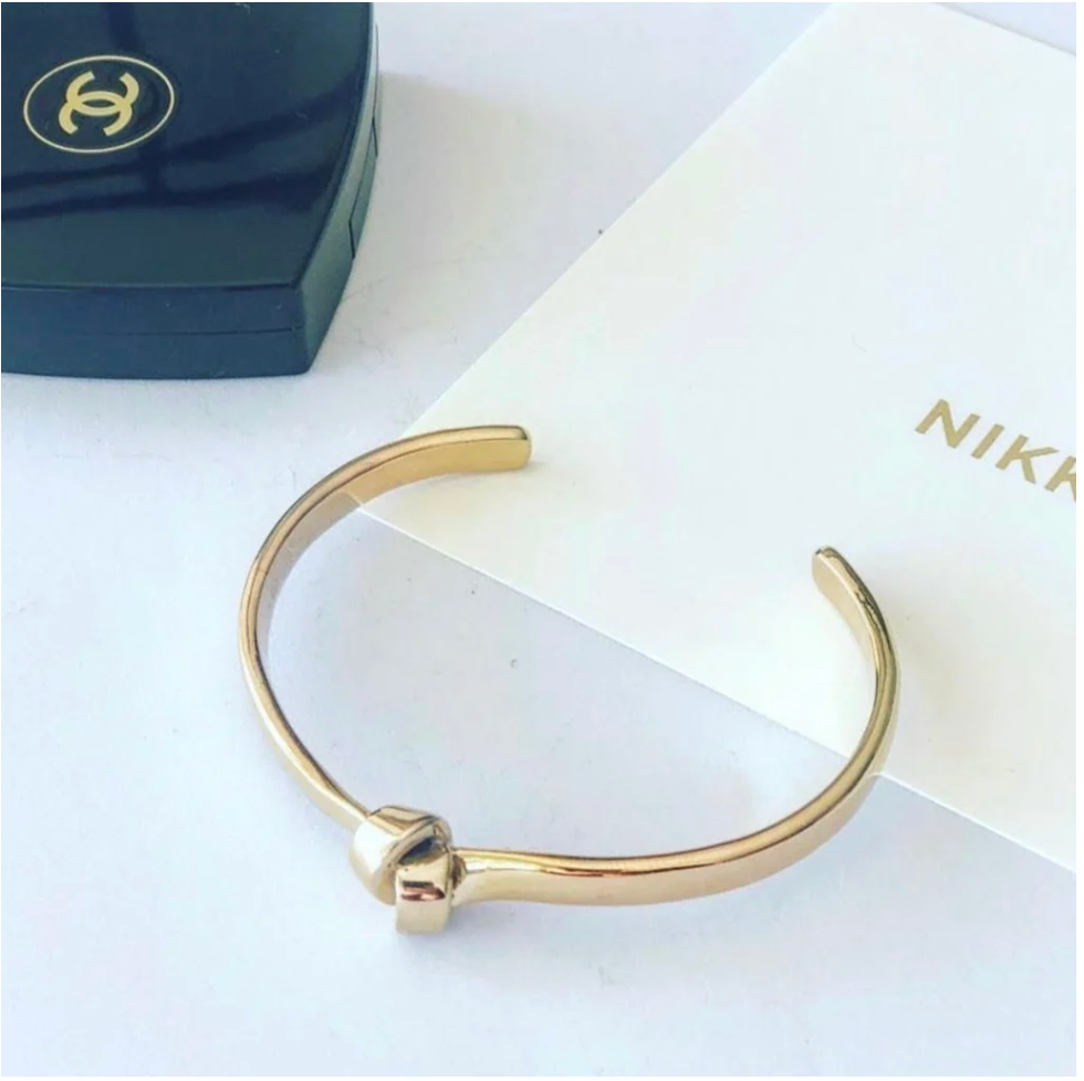 Nikki Williams Gold Cuff Knot Bangle