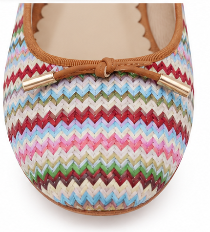 Grace Coloured Woven Ballet Flat