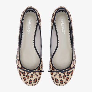 Grace Leopard Calf Ballet Flat