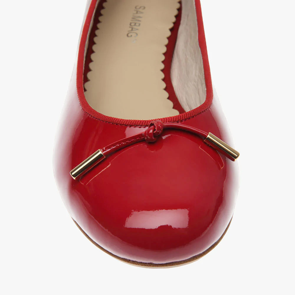 Grace Red Patent Leather Ballet Flat