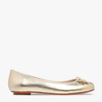 Tina Gold Leather Ballet Flat