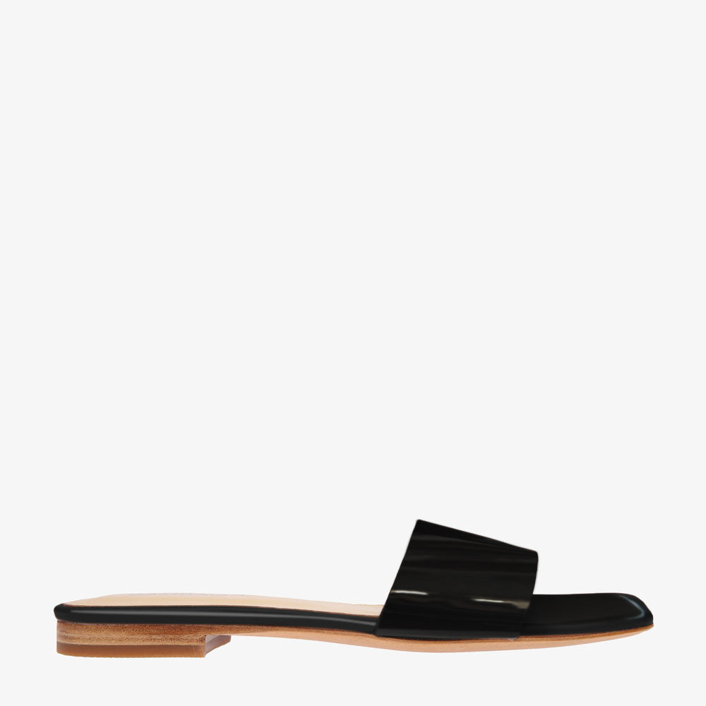 Chloe Black Patent Leather Slide – SAMBAG