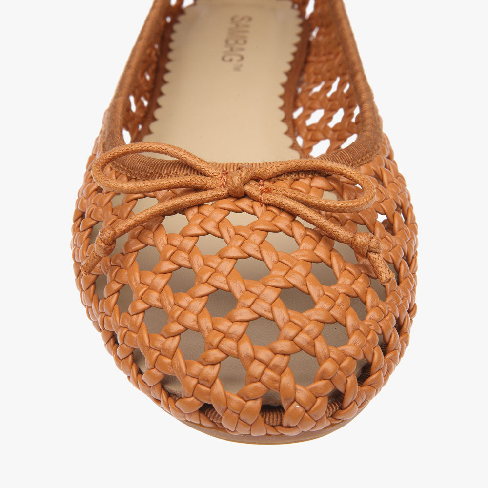 Natalie Tan Woven Ballet Flat – SAMBAG