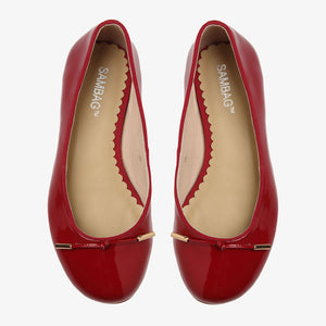 Grace Ruby Patent Leather Ballet Flat