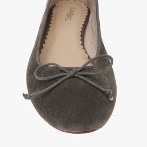 Tina Khaki Suede Ballet Flat