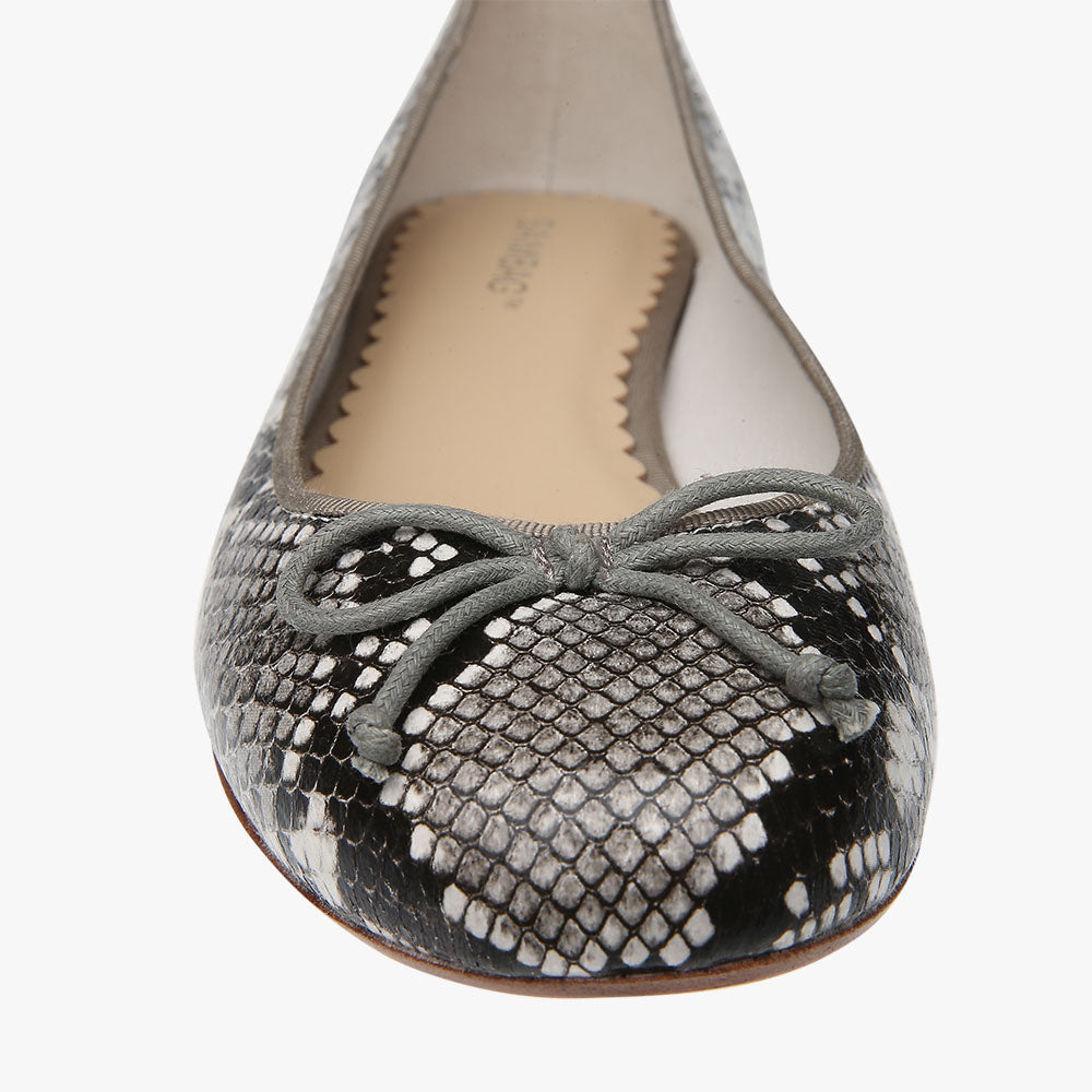 Tina Grey Python Embossed Leather Ballet – SAMBAG