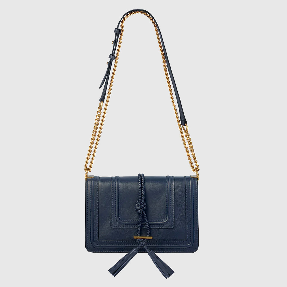 NIkki Williams - Beau navy Leather Cross Body Handbag